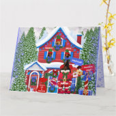 Teeny Weenie Kerstman Elfjes Kaarten (Gele Bloem)