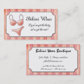 Teeny Weenie Pink Bikini Visitekaartje (Voorkant / Achterkant)