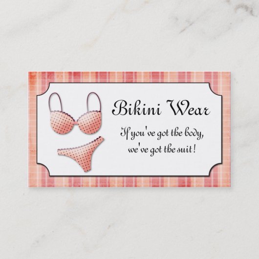 Teeny Weenie Pink Bikini Visitekaartje (Voorkant)