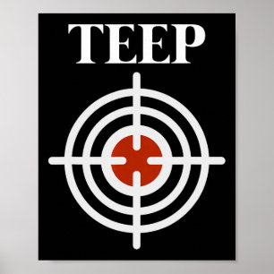 Teep Target Bullseye Muay Thai Kickboksen Mma Fig Poster