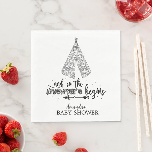 Teepee Adventure begint met het Baby showers van p Servet (Insitu)