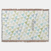 Teepee Aqua Green en Grey Moon Clouds Lodge Boys Deken (Voorkant)