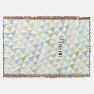 Teepee Aqua Green en Grey Moon Clouds Lodge Boys Deken
