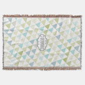 Teepee Aqua Green en Grey Moon Clouds Lodge Boys Deken (Voorkant)