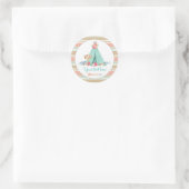 TeePee Boho Stam TeePee Favor Cadeau Bedankt Ronde Sticker (Tas)