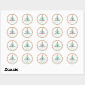 TeePee Boho Tribal Aztec Favor Cadeau Bedankt Ronde Sticker (Vel)