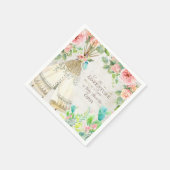 Teepee Boho Tribal Baby Meisje Douche Rozen Cactus Servet (Hoek)