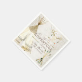 Teepee Boho Tribal Deer Antler Boy Baby shower Servet (Hoek)