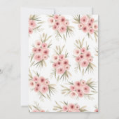 TeePee Fox Tribal Baby Girl Douche Uitnodigingen (Achterkant)