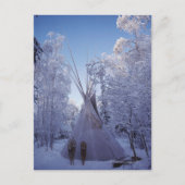 Teepee in de winter briefkaart (Voorkant)