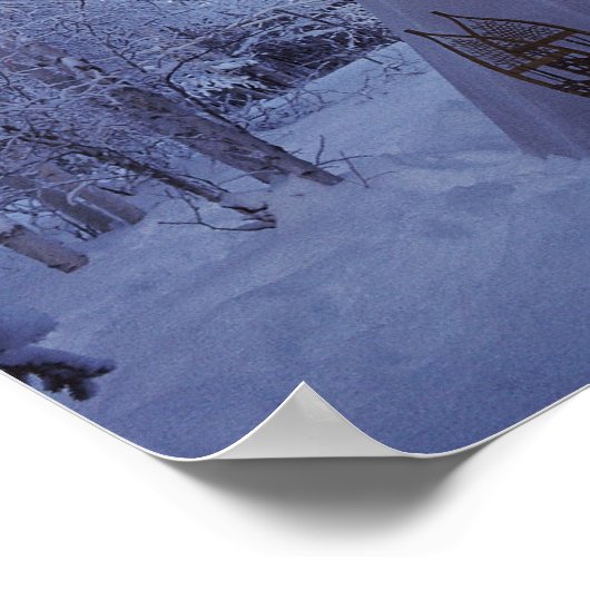 Teepee in de winter poster (Hoek)