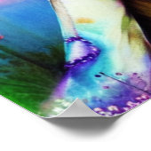 Teepee inkt en water kunst poster (Hoek)