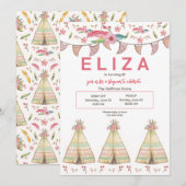 Teepee-logeerpartij Kaart (Voorkant / Achterkant)