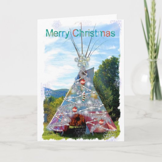 TeePee Merry Christmas Kaart (Voorkant)