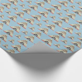 Teepee modernes stammesmuster lightblue SIRAdesign Cadeaupapier (Hoek)