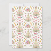 Teepee-slaapfeestje Kaart (Achterkant)