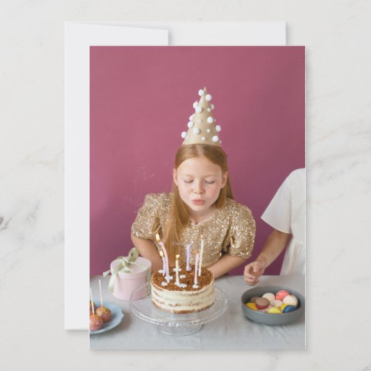 Teepee Spa Verjaardag Fotofeestje Kaart (Achterkant)