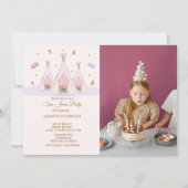 Teepee Spa Verjaardag Fotofeestje Kaart (Voorkant)