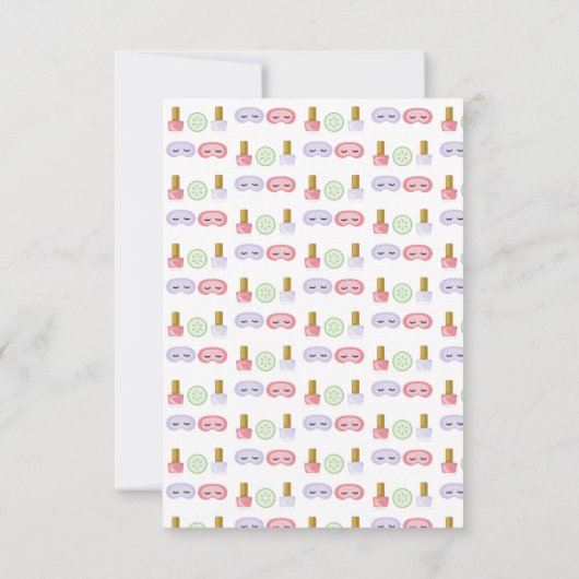 Teepee Spa Verjaardagsfeest Bedankkaart (Achterkant)