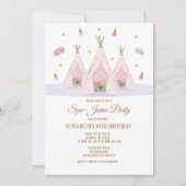 Teepee Spa Verjaardagsfeest Kaart (Voorkant)