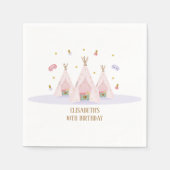 Teepee Spa Verjaardagsfeest Servet (Voorkant)