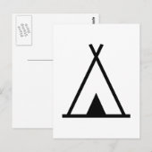 Teepee tent briefkaart (Voorkant / Achterkant)