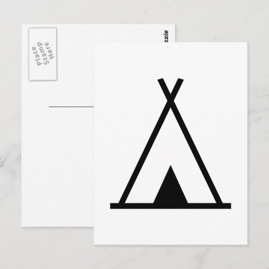 Teepee tent briefkaart (Voorkant / Achterkant)
