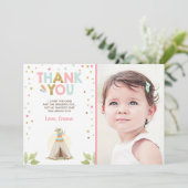 Teepee Tribal Boho Bedankt voor het meisje Roze (Staand voorkant)