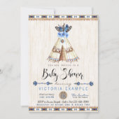 Teepee Tribale Jongens Baby Shower Uitnodigingen (Voorkant)