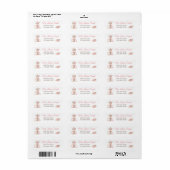 TeePee Vos Stam Baby Shower Retouradres Label (Full Sheet)