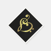 Teerbaar slim, smakelijke muziekhartliefde servet (Hoek)