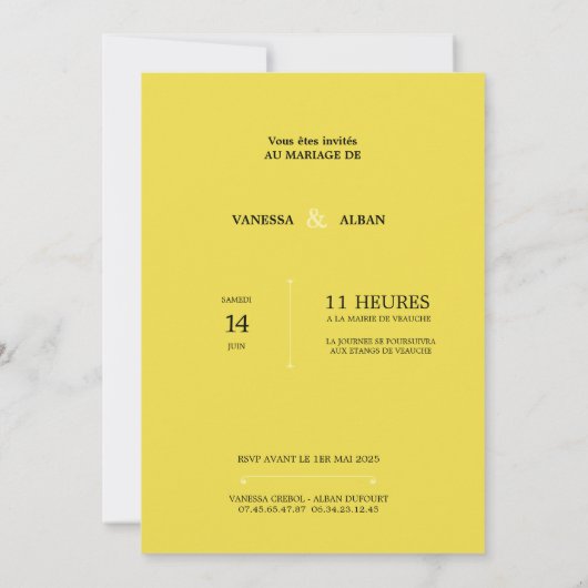 Teerling "Flavus" Kaart (Achterkant)