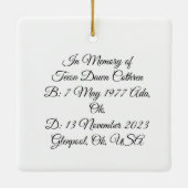 Teesa Dawn cothren Keramisch Ornament (Achterkant)