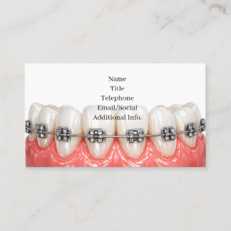 Teeth Braces Orthodontics Dentist Business Card Visitekaartje