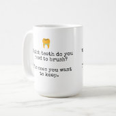 Teeth brushing jokes koffiemok (Voorkant links)