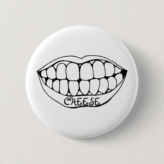 Teeth, CHEESE Ronde Button 5,7 Cm (Voorkant)