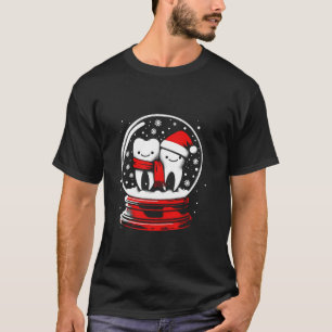 Teeth Christmas Snowball Santa Christmas L T-shirt