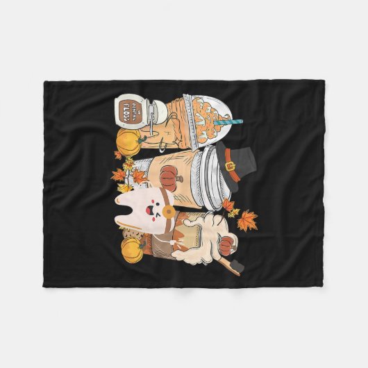 Teeth Coffee Fall Dental Pumpkin Latte Dentist Tha Fleece Deken (Voorkant (Horizontaal))