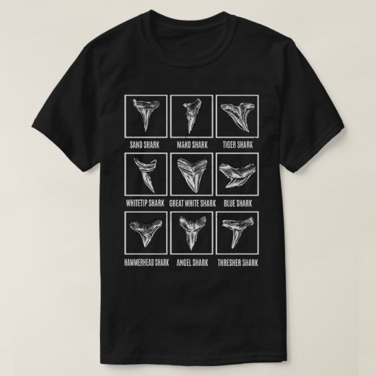Teeth Collector Sharks Tooth Collectie T-shirt (Design voorkant)