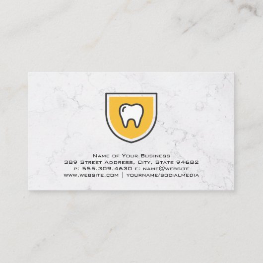 Teeth Dental Logo Visitekaartje (Achterkant)