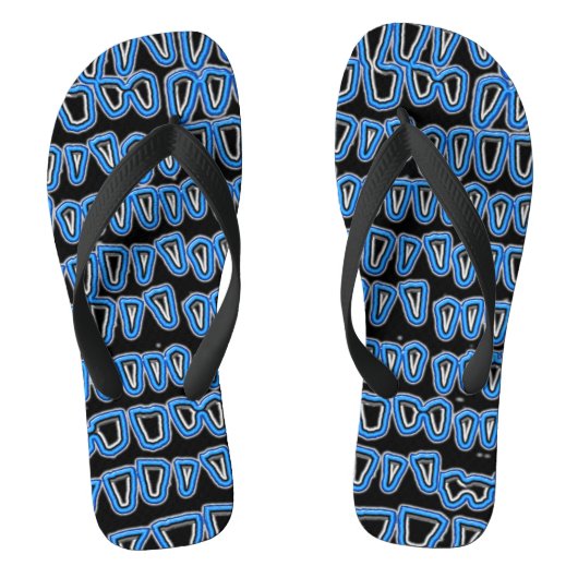 Teeth Dentist Dentistry Orthodontist NEON BLUE Teenslippers (Voetbed)