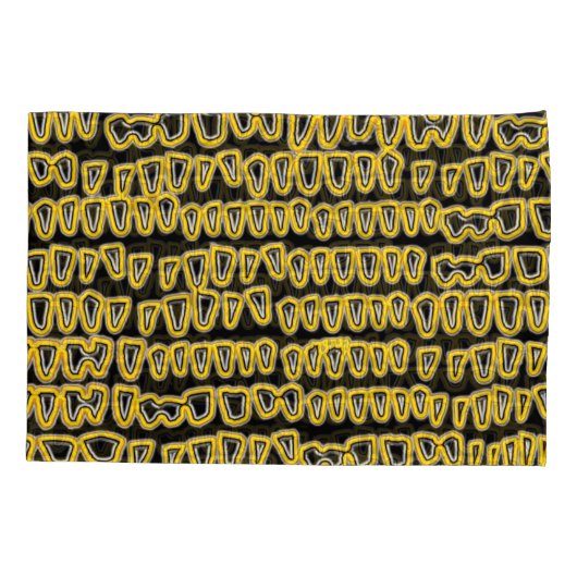 Teeth Dentist Dentistry Orthodontist NEON geel Kussensloop (Achterkant-Links)