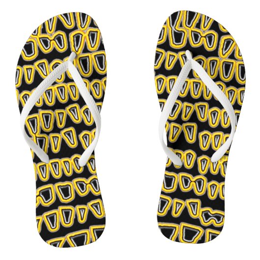 Teeth Dentist Dentistry Orthodontist yellow NEON Teenslippers (Voetbed)