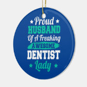 Teeth Doctor Nurse Dental Nursing Dentist Husband Keramisch Ornament (Links)