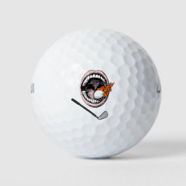 Teeth Golf Ball met Flames Golf Ball voor Dentist Golfballen