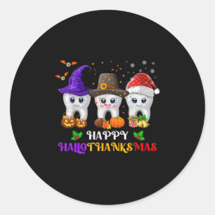 Teeth Halloween Thanksgiving Christus Christus Ronde Sticker