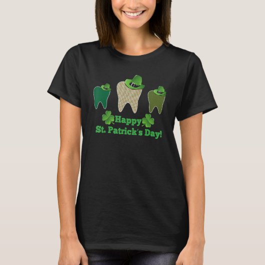 Teeth Leprechaun Hat Happy Saint Patrick's Day Den T-shirt (Voorkant)