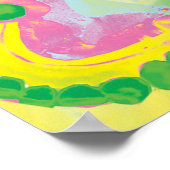 Teeth Model Spin Design Dentist Yellow Poster (Hoek)