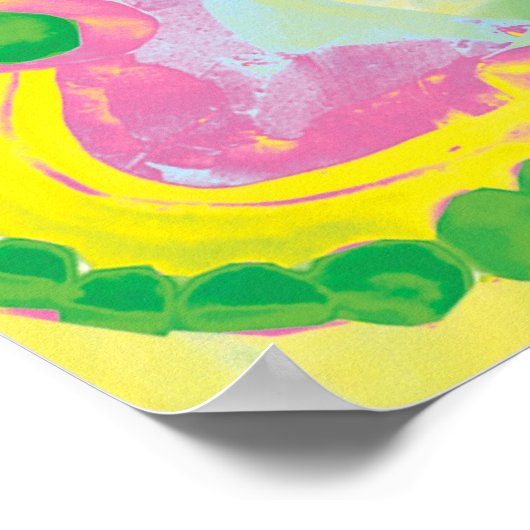 Teeth Model Spin Design Dentist Yellow Poster (Hoek)