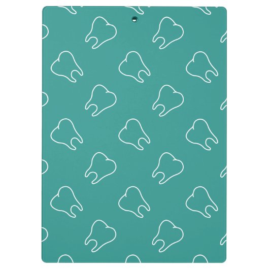 Teeth Pattern Dentist Klembord (Achterkant)